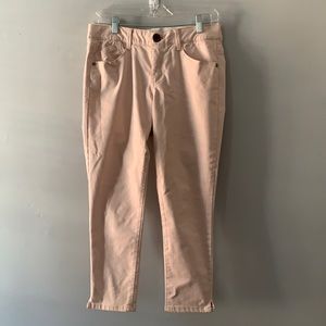 Wit & Wisdom Cropped Pink Stretch Skinny Jeans
